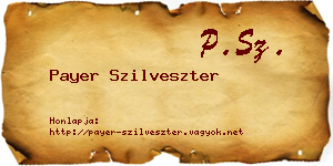 Payer Szilveszter névjegykártya
